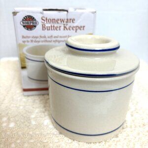 Norpro Stoneware Ceramic Butter Keeper NWT